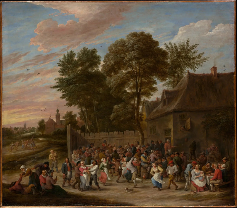 Peasants dancing and feasting - David Teniers the Younger