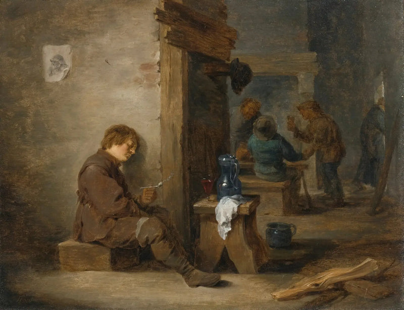 Peasants smoking and drinking - David Teniers the Younger