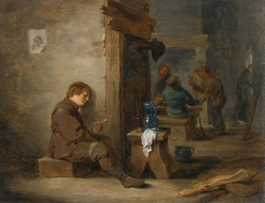 Peasants smoking and drinking - David Teniers the Younger