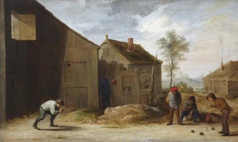 Peasants playing boules - David Teniers the Younger