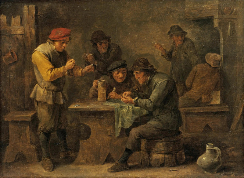 Peasants Playing Dice - David Teniers the Younger