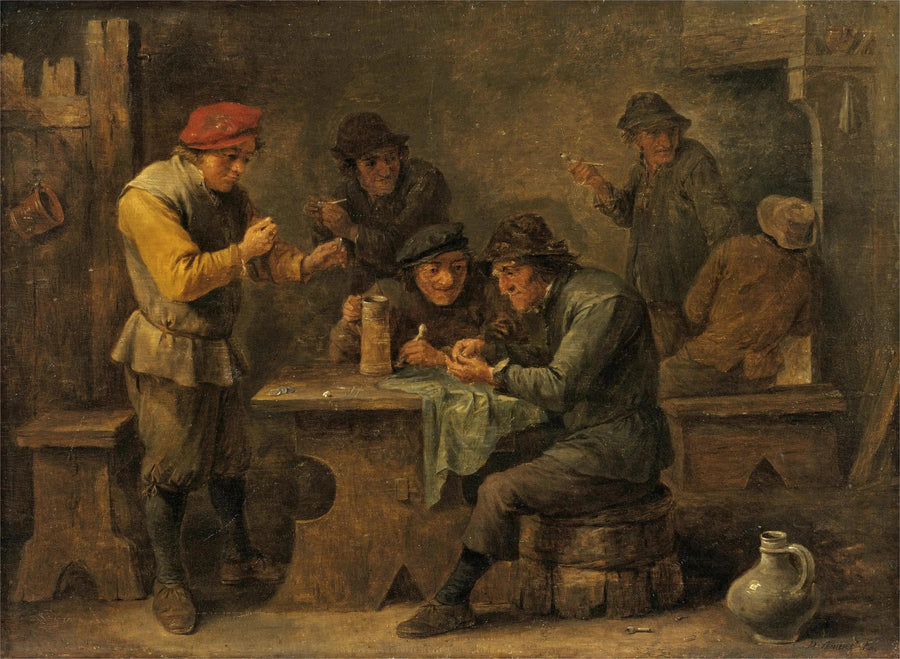 Peasants Playing Dice - David Teniers the Younger