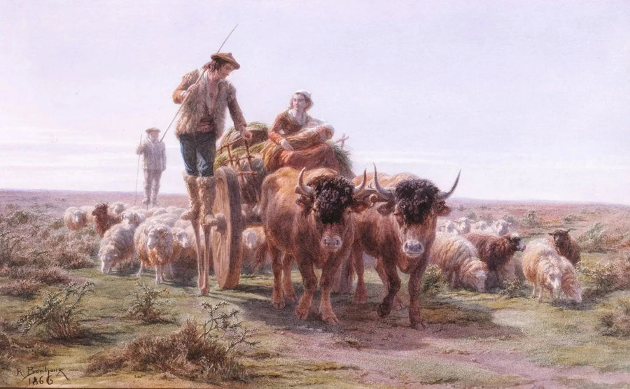 Landais Farmers Going to the Market - Rosa Bonheur