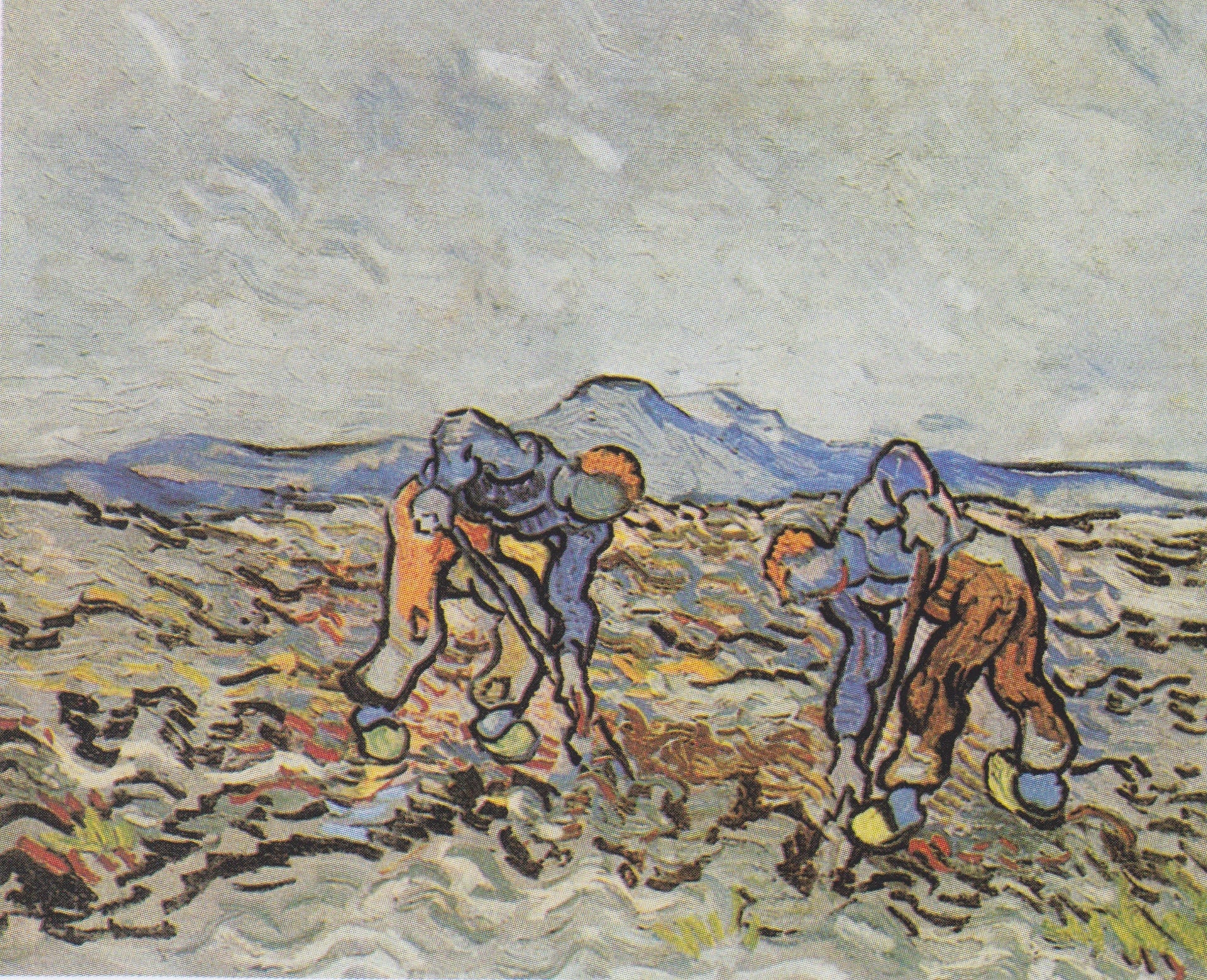 Paysans ramassant des pommes de terre de Vincent van Gogh, F694