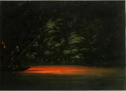 Flambeaux Fishing on the Amazon - George Catlin