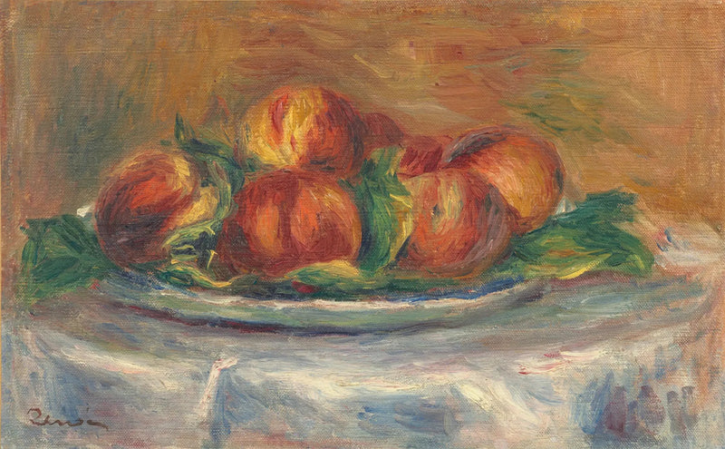 Peaches in a Plate - Pierre-Auguste Renoir