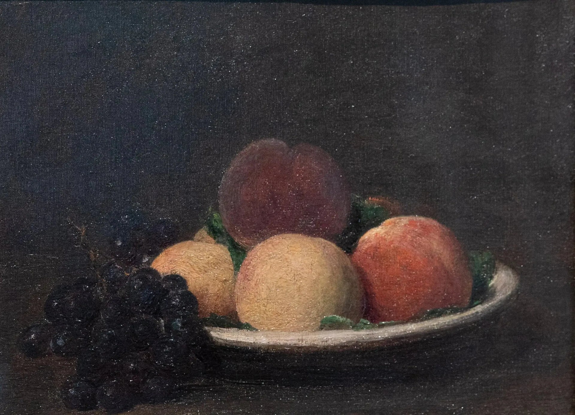Pêches et raisins noirs - Henri Fantin-Latour image 1 reproduction d’œuvre d’art à l’huile