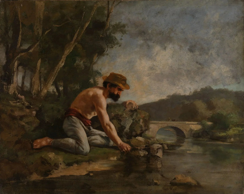 Fisherman with a Line - Gustave Courbet