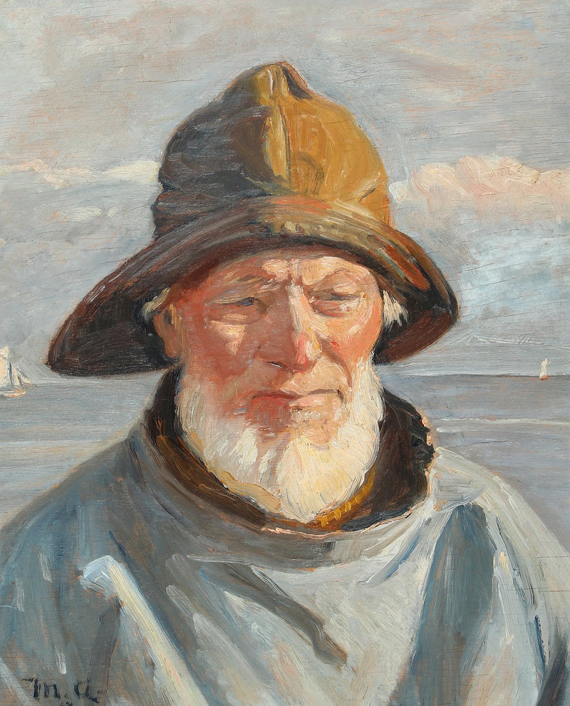 Fisherman on Skagen beach. - Michael Peter Ancher