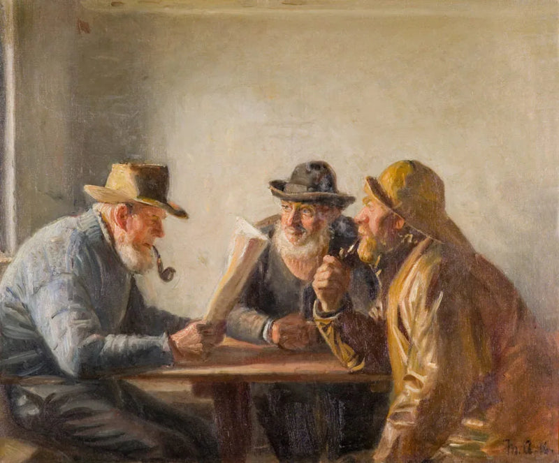 Fishermen at the Inn - Michael Peter Ancher