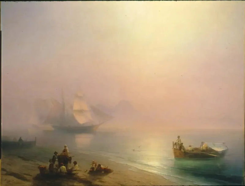 Fishermen and their families on the shore of the Bay of Naples - Ivan Aïvazovski