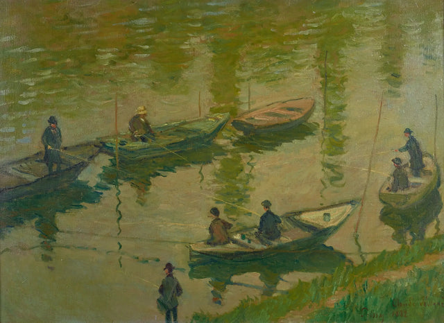 Fishermen on the Seine in Poissy W748 - Claude Monet