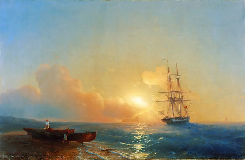 Fishermen on the Beach - Ivan Aïvazovski