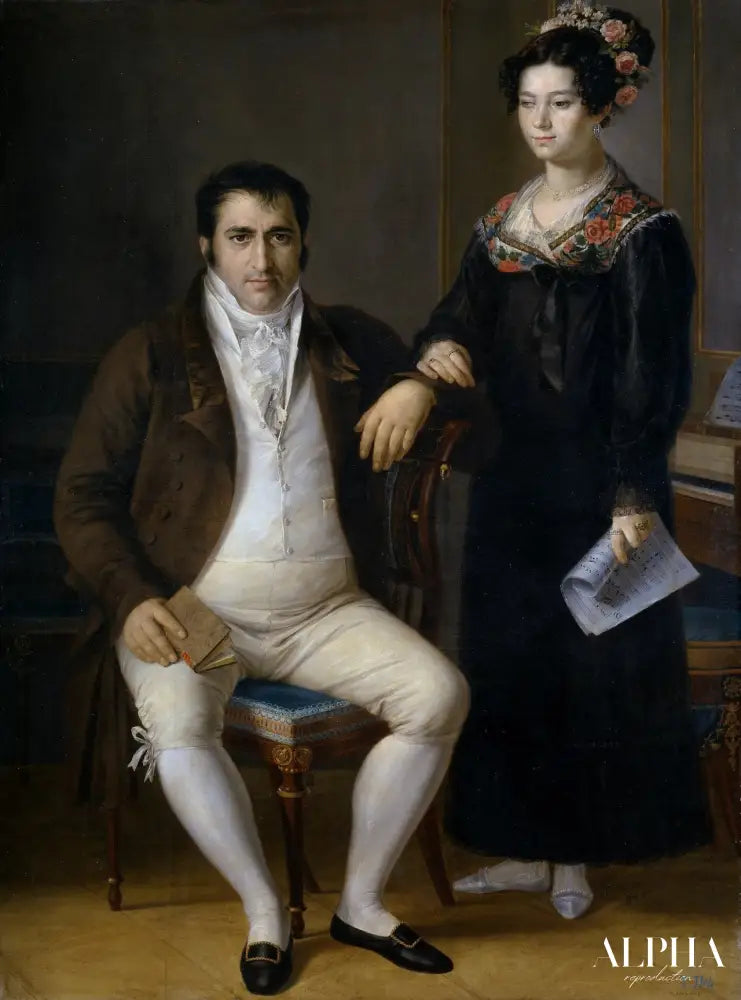 Pedro Benítez et sa fille María de la Cruz - Rafael Tegeo Díaz Reproductions de tableaux à la peinture à l’huile