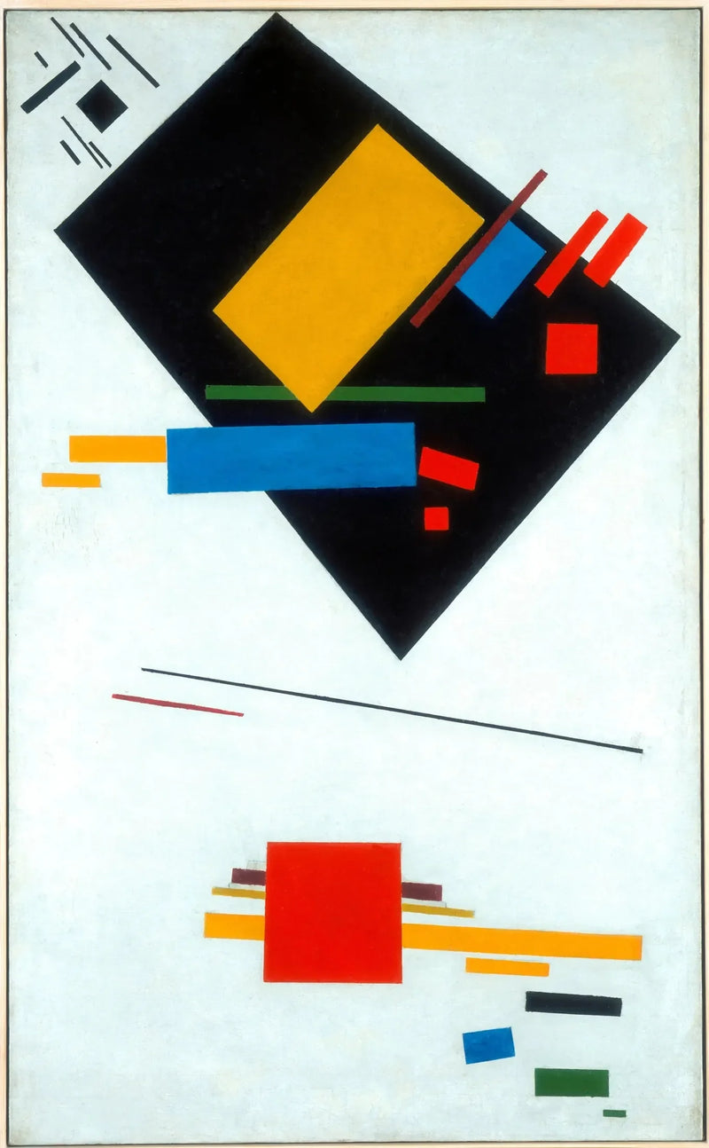 Suprematist Painting (with black trapezoid and red square) - Kazimir Malevich