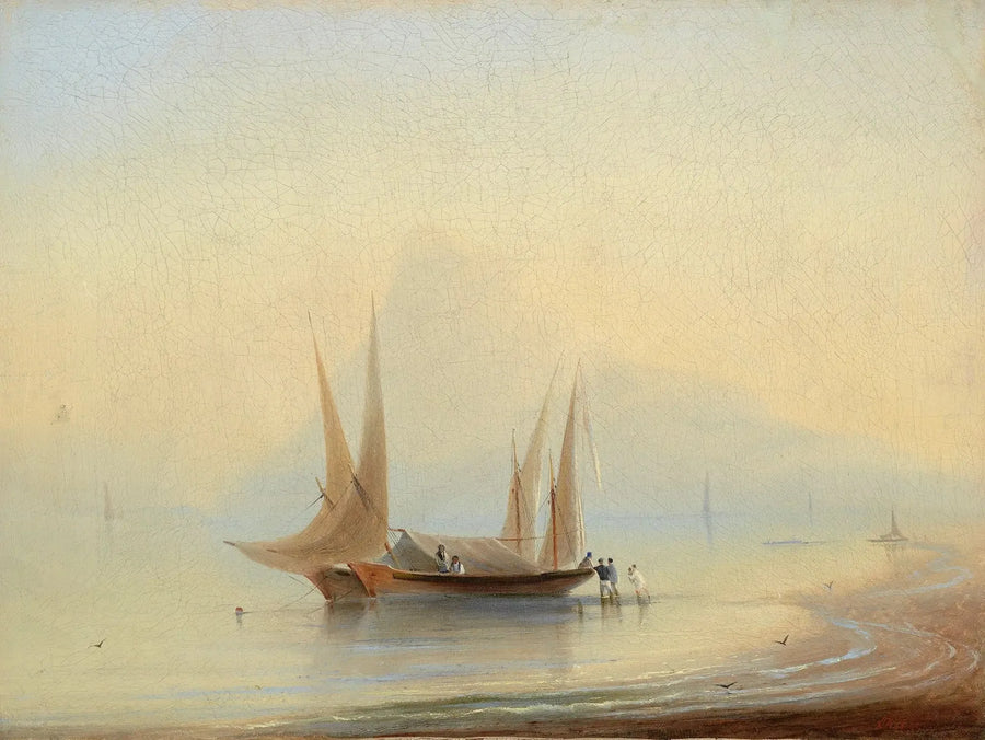 Boat at the seaside - Ivan Aïvazovski