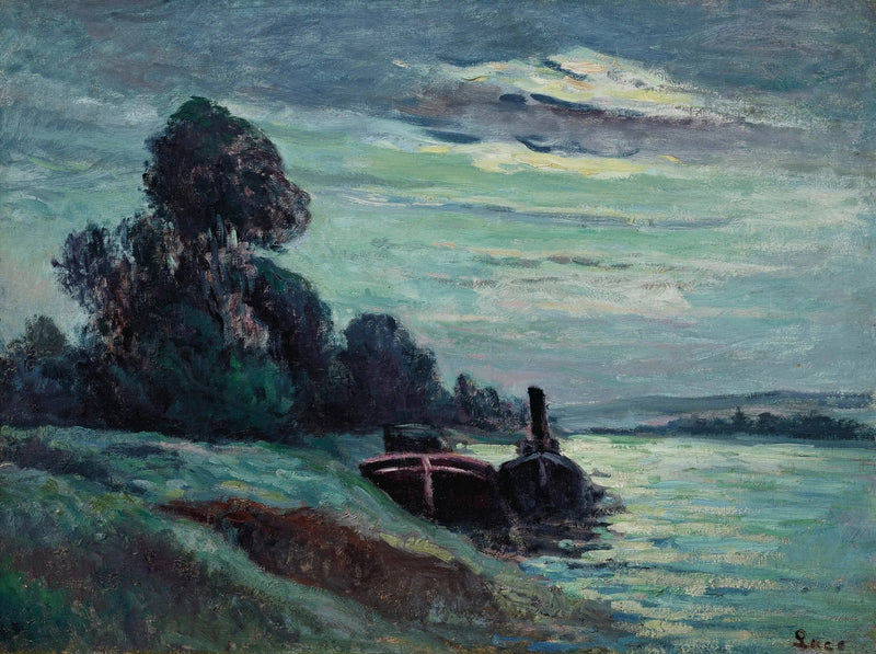 Barges on the Seine - Maximilien Luce