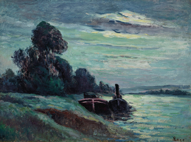 Barges on the Seine - Maximilien Luce