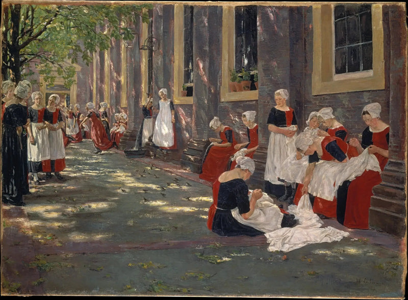 Free period at the Amsterdam orphanage - Max Liebermann