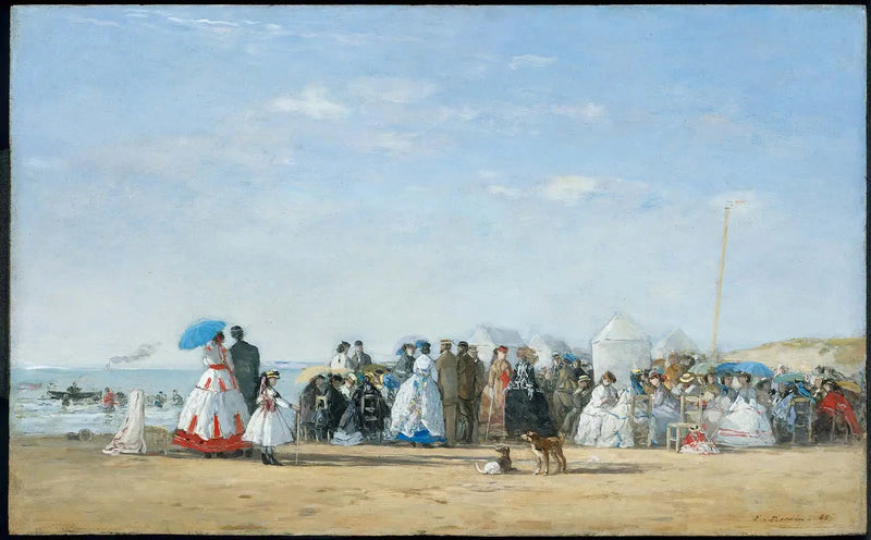 Fashionable Characters on the Beach - Eugène Boudin