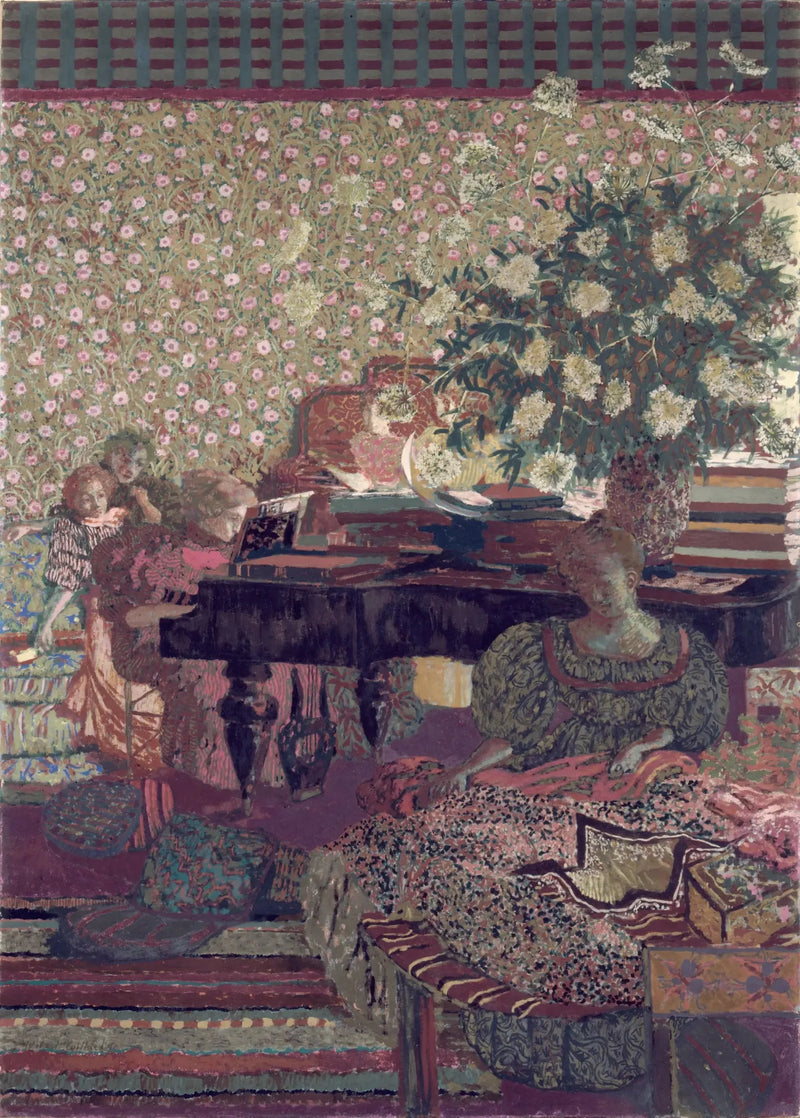 Characters in an interior. La musique - Édouard Vuillard