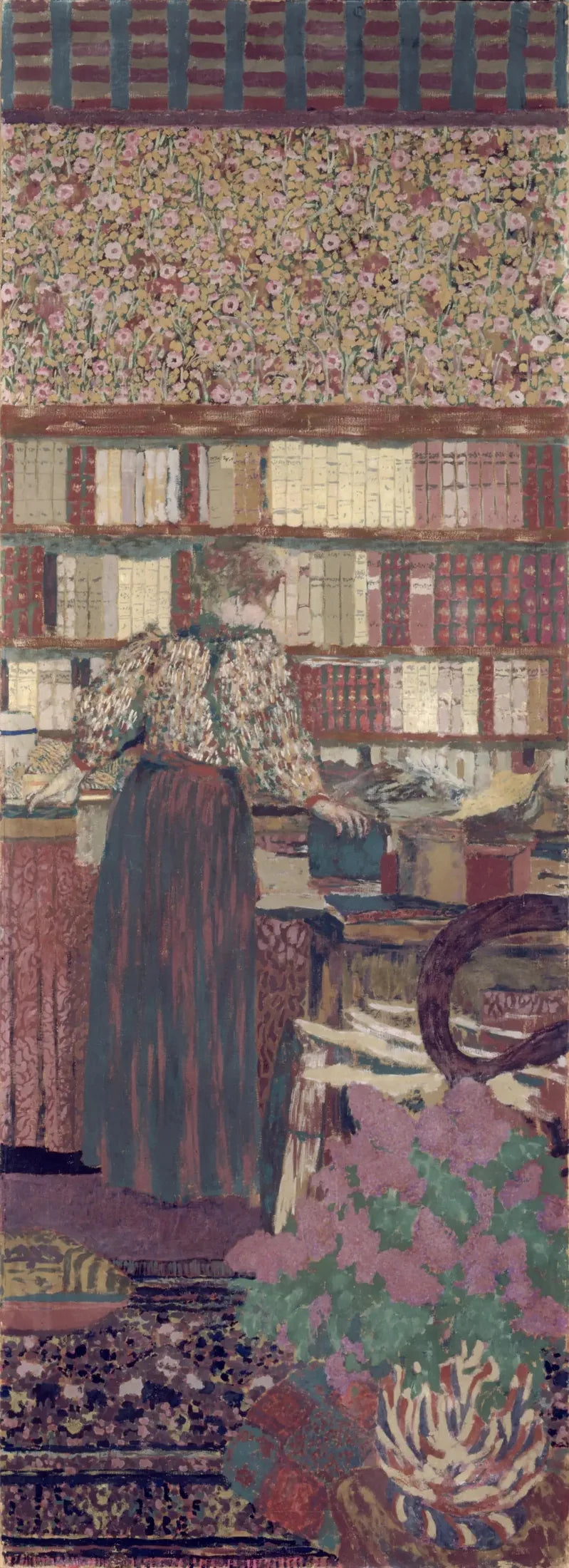 Characters in an interior. The choice of books - Édouard Vuillard