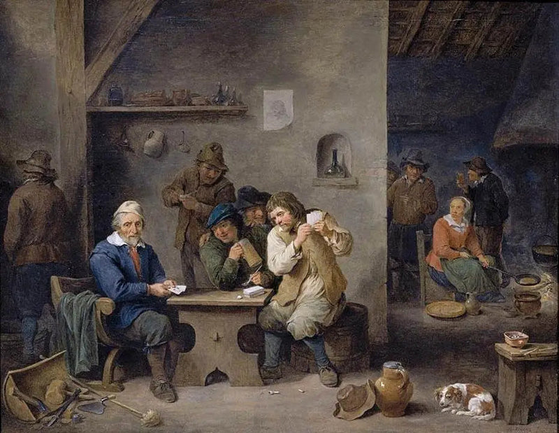 Characters playing in a tavern - David Teniers the Younger