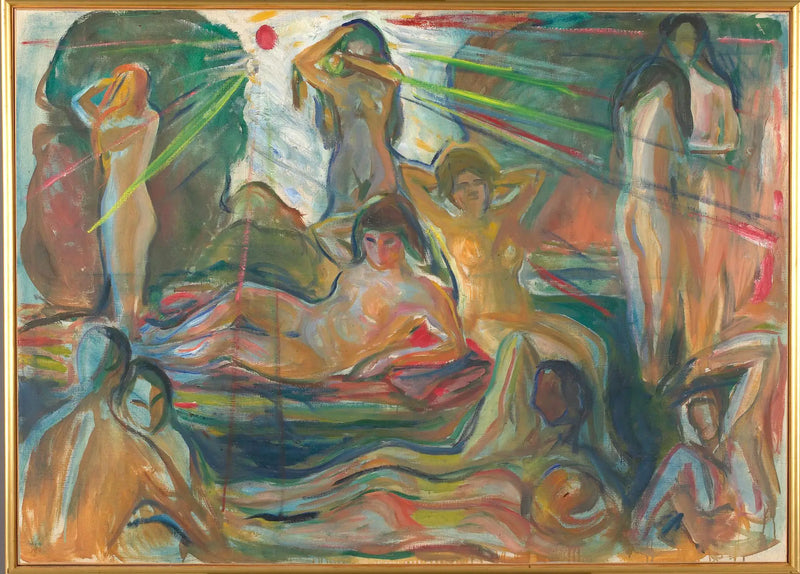 Naked Characters and Sun - Edvard Munch