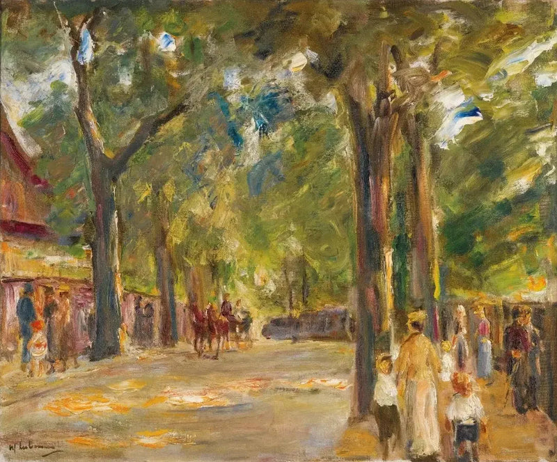Characters on the Grosse Seestrasse in Wannsee - Max Liebermann