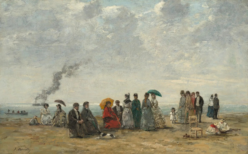 Characters on the Beach - Eugène Boudin