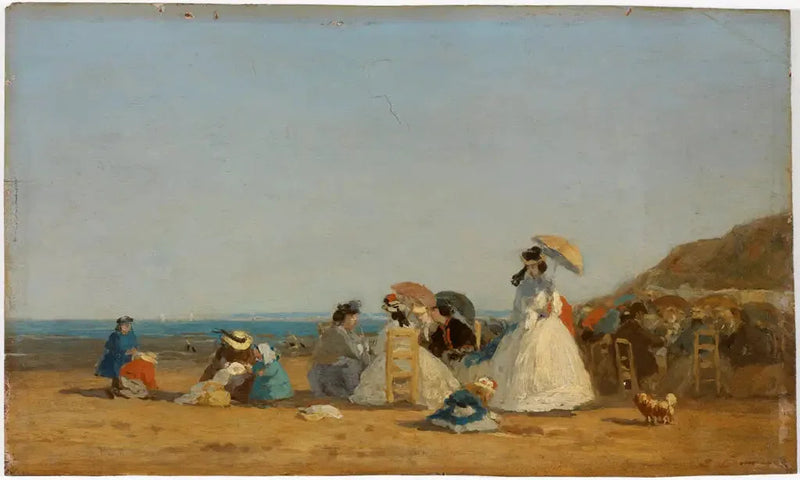 Characters on a Beach - Eugène Boudin