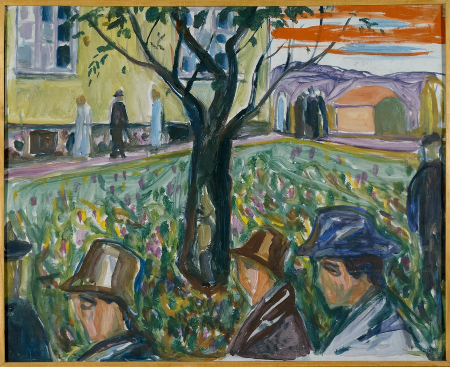 People Strolling in the Garden - Edvard Munch