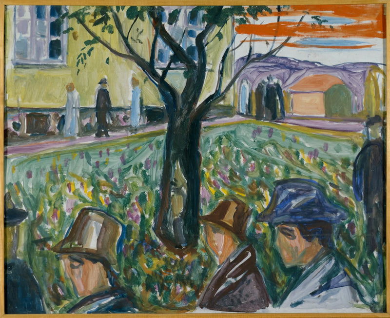People Strolling in the Garden - Edvard Munch