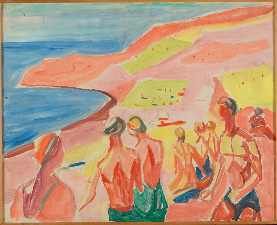 People Sunbathing in a Bay - Edvard Munch