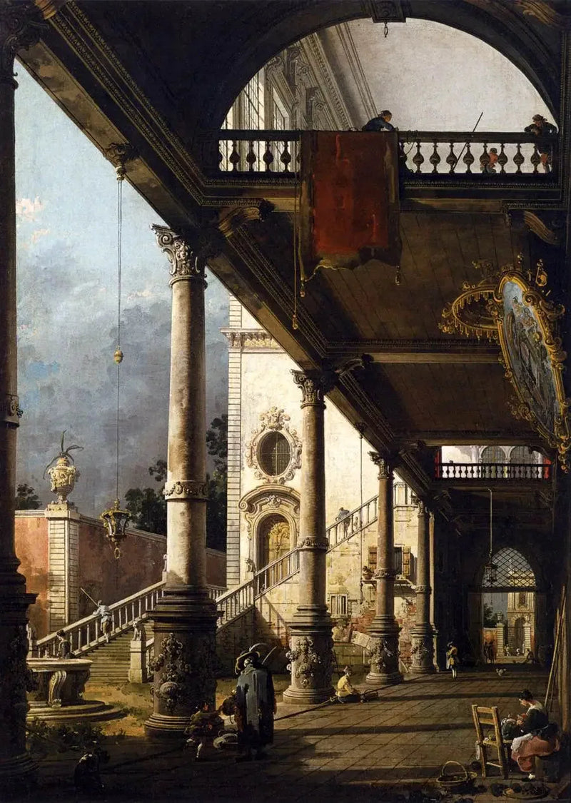 Perspective avec portique - Canaletto