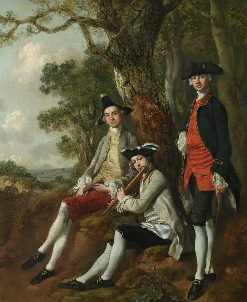 Peter Darnell Muilman, Charles Crokatt and William Keable in a landscape - Thomas Gainsborough