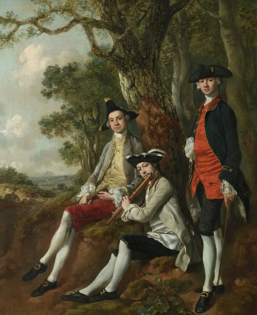 Peter Darnell Muilman, Charles Crokatt and William Keable in a landscape - Thomas Gainsborough