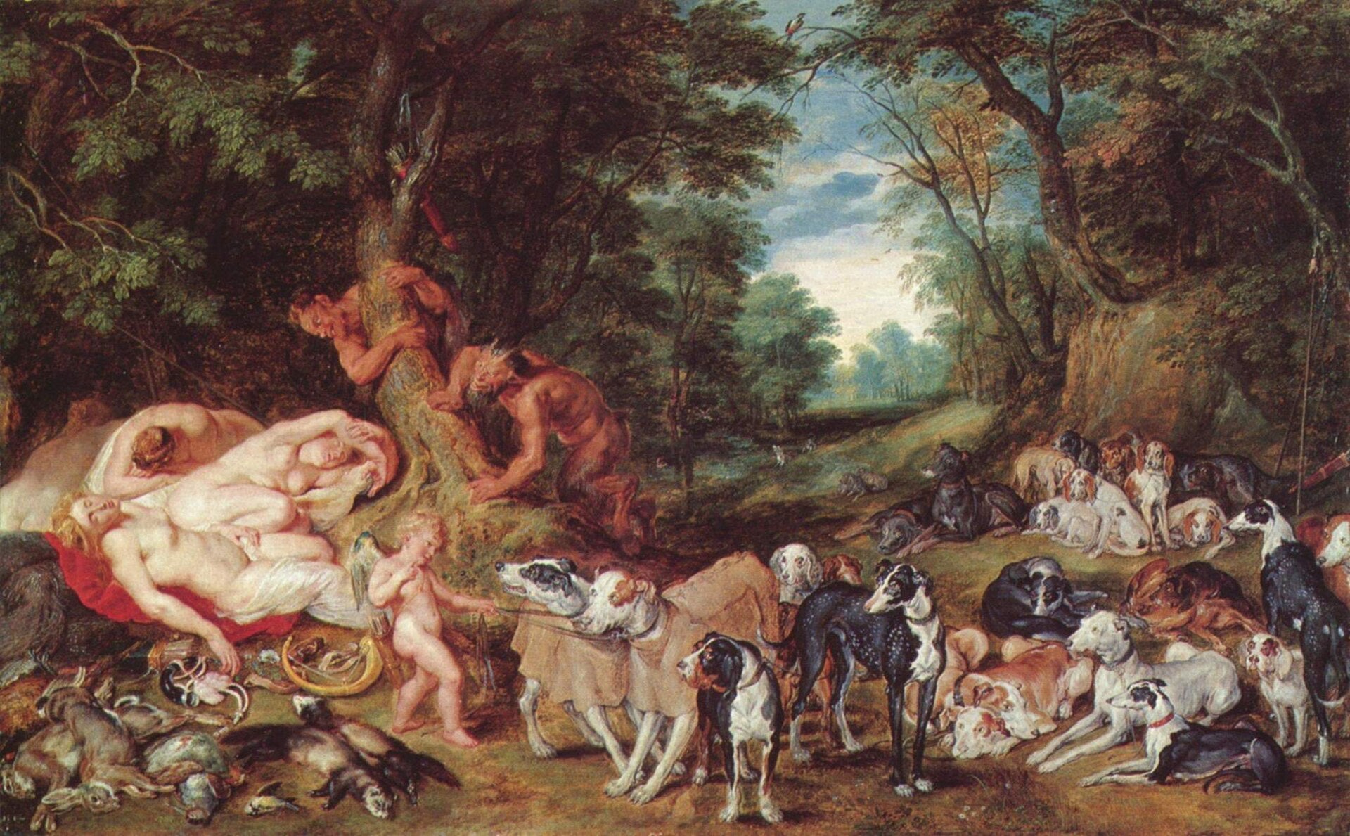 Diane et ses nymphes dans un paysage - Jan Brueghel l’Ancien