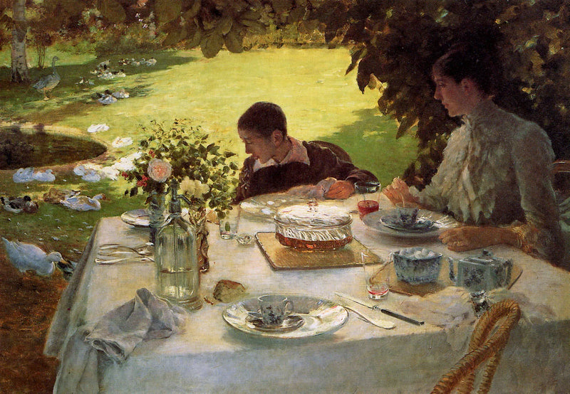 Breakfast in the Garden - Giuseppe De Nittis