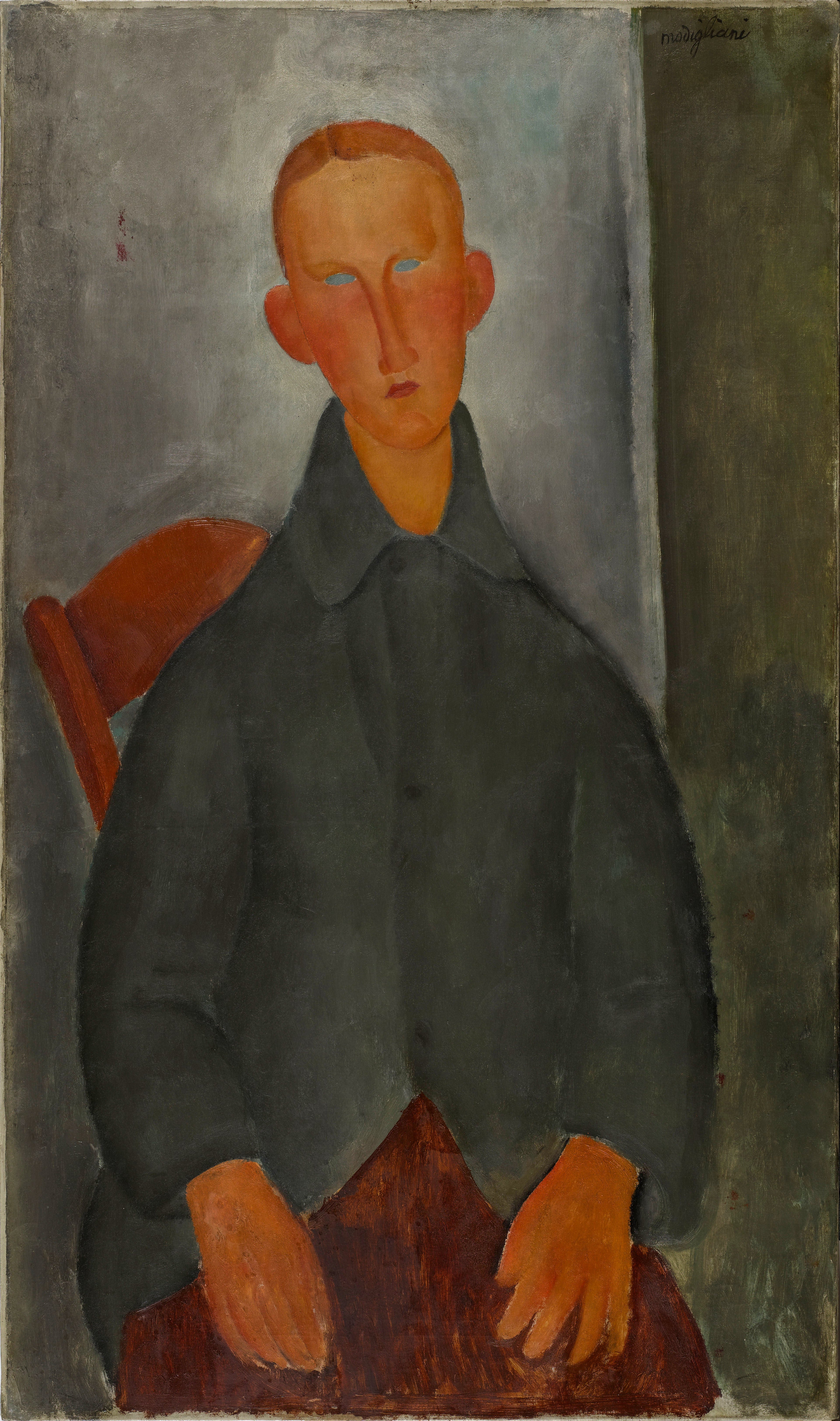 Reproduction du tableau « Petit Garçon roux - Amedeo Modigliani » par Alpha Reproduction en peinture à l’huile