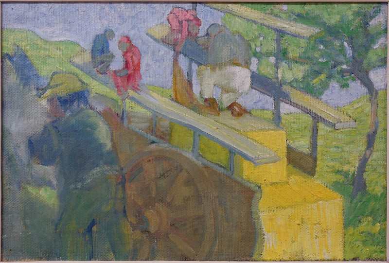 Little Monkey on a Cart - Franz Marc