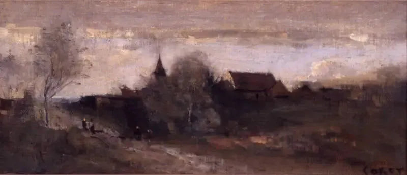 Small Village of Morvan - Jean-Baptiste Camille Corot