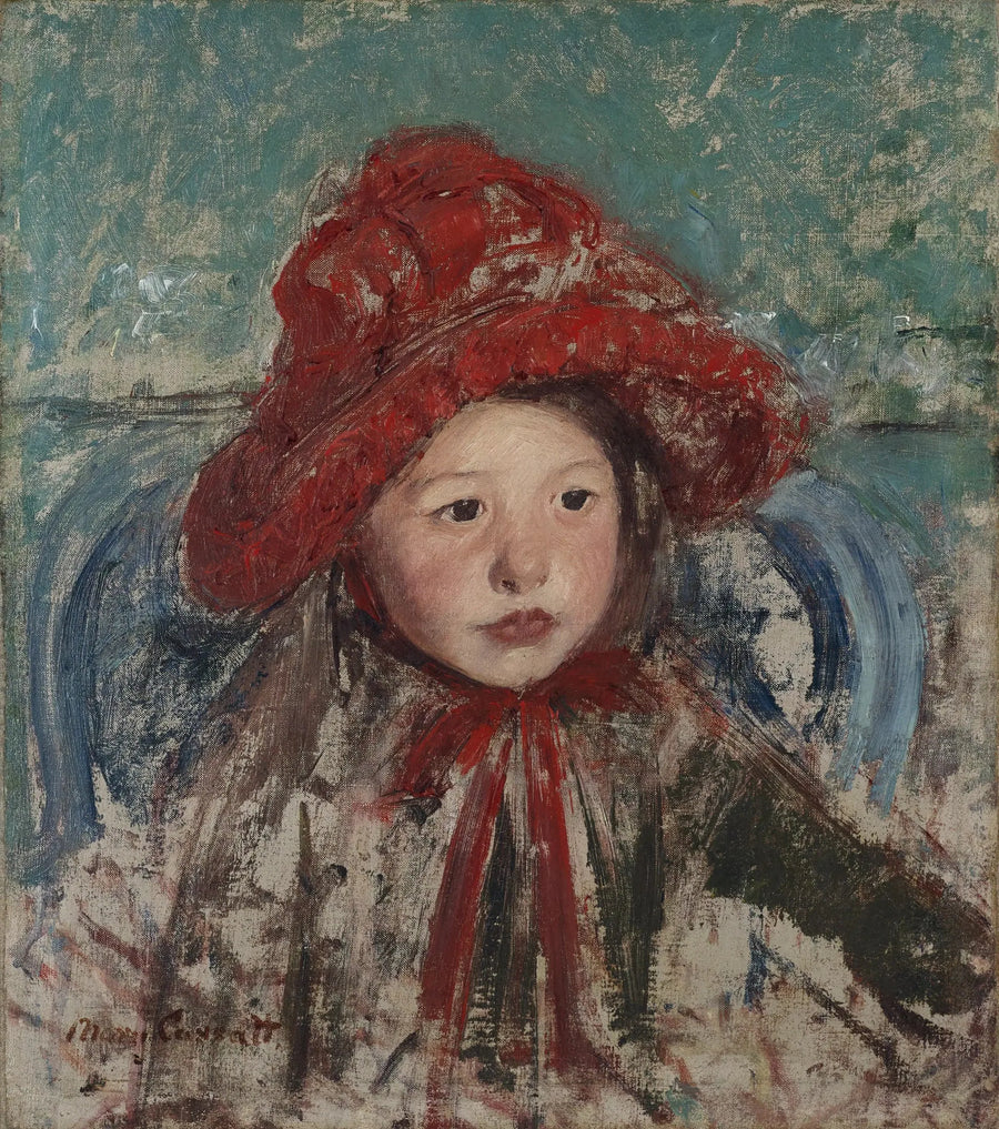 Little Girl with the Big Red Hat - Mary Cassatt