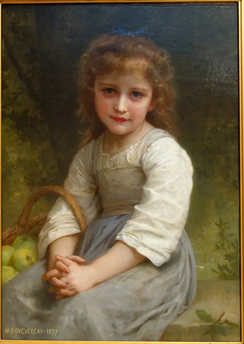Little Girl with a Basket of Apples - Bouguereau
