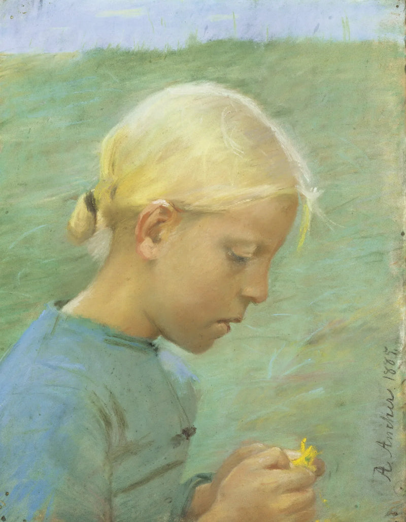 Little Girl with a Flower - Anna Ancher