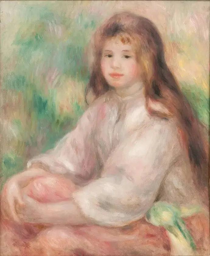 Little Girl in Pink - Pierre-Auguste Renoir