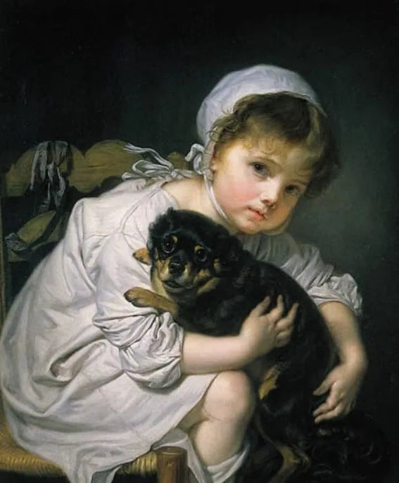 Little Girl and Her Dog - Jean-Baptiste Greuze