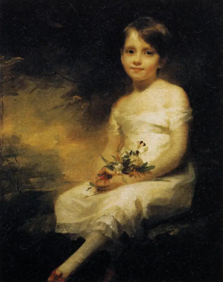 Little Girl Tenant of Flowers - Henry Raeburn