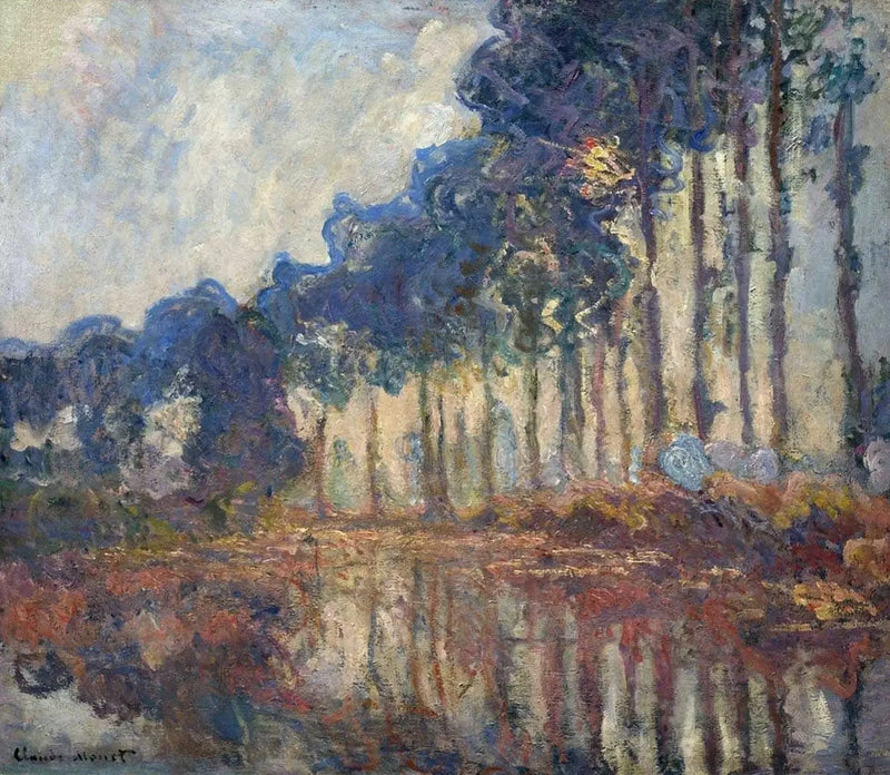 Poplars, autumn - Claude Monet