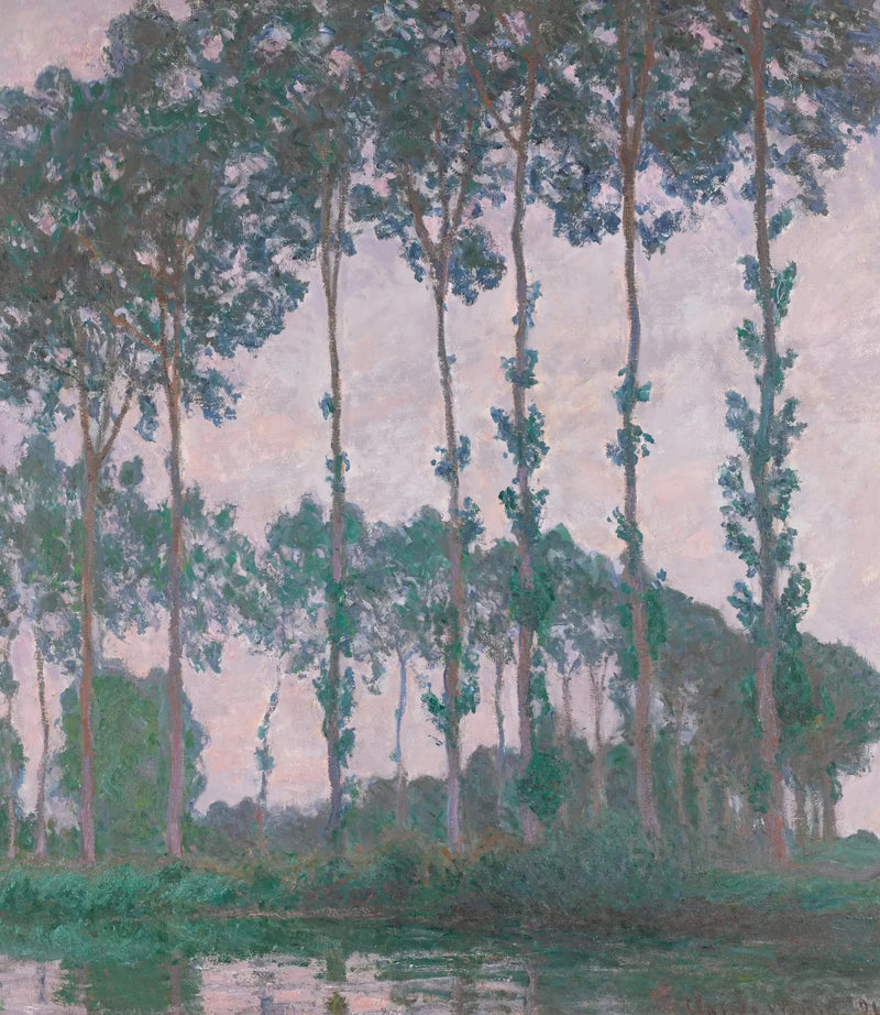 Poplars on the banks of the Epte, overcast weather W1299 - Claude Monet